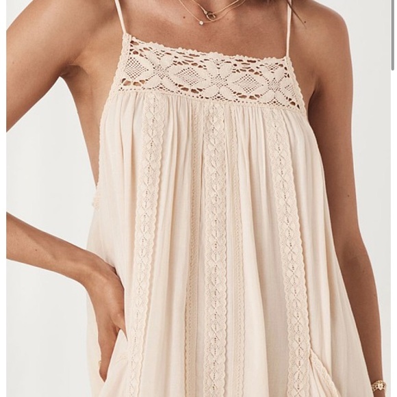 Spell & the Gypsy - Harmony Strappy Dress Elegant Cream Lace Trim - Picture 6 of 10